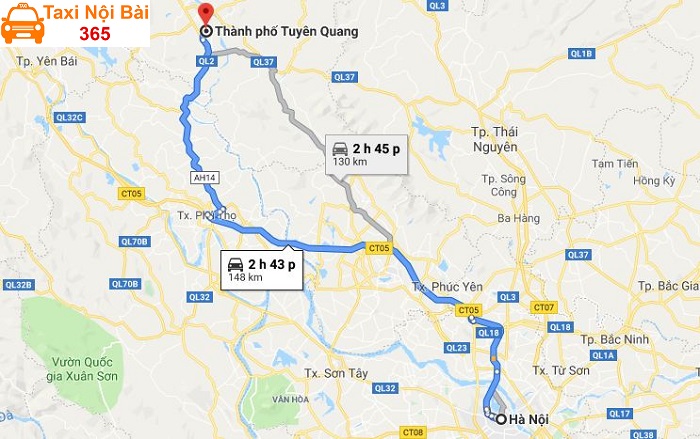Di chuyển từ Hà Nội đến Tuyên Quang bằng xe máy, xe ô tô riêng